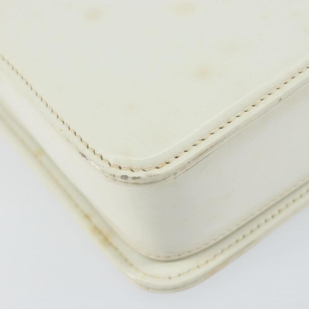 GUCCI Hand Bag Leather White Gold Auth 154583 - Picture 14 of 16